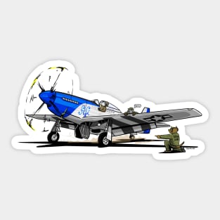 The Dogs of War: P51 Mustang Sticker